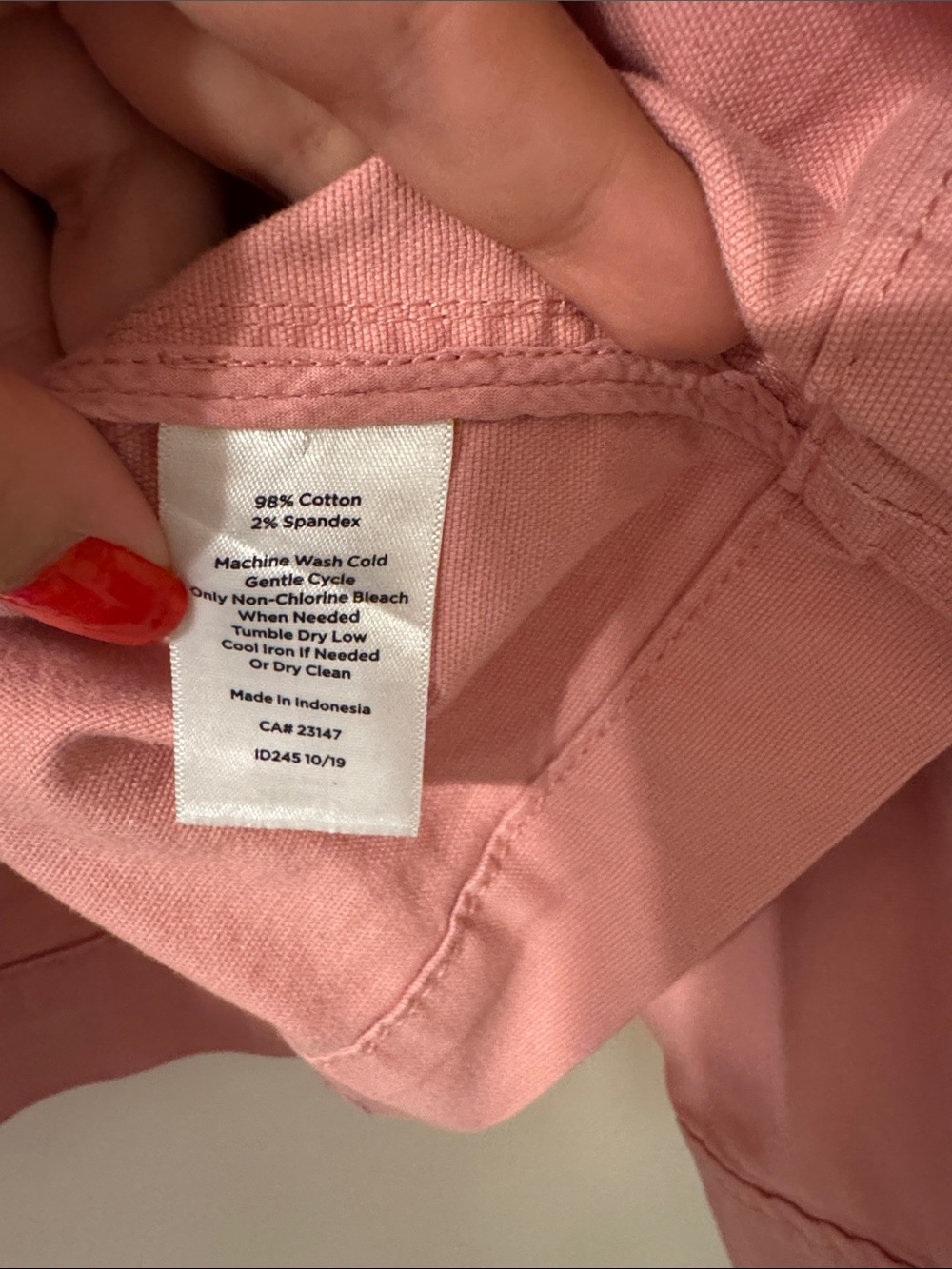 Talbots Women’s Pink Cotton Long Sleeve Utility Jacket XL - Picture 5 of 5